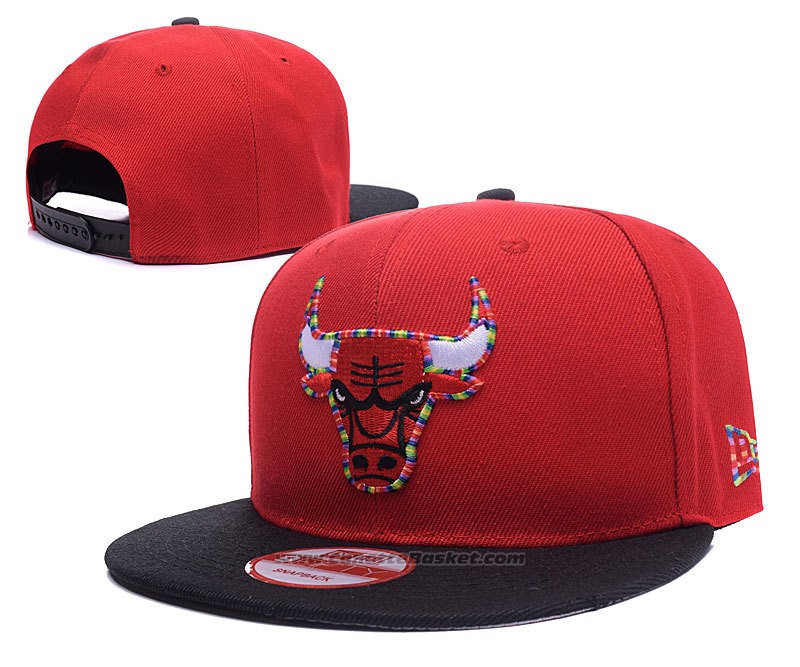 Cappellino Chicago Bulls Rosso Nero4